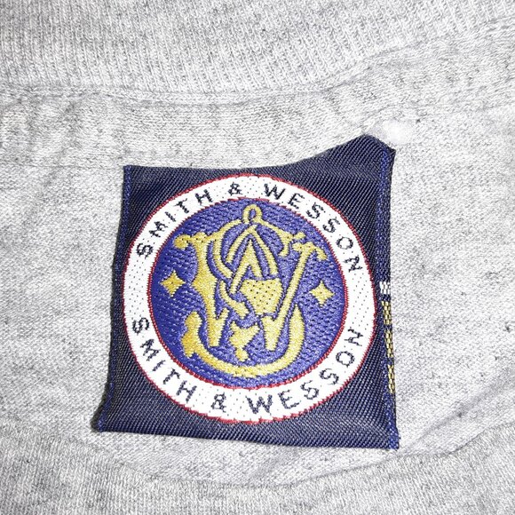 Smith & Wesson IDPA Long Sleeve Gray Tee Shirt * Med Large * Graphics on Sleeves - Picture 8 of 9